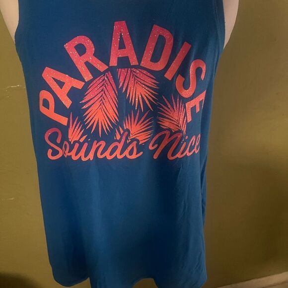 Justice Other - Justice Blue Top with White Print